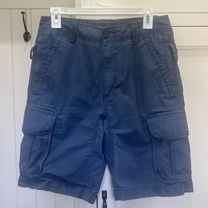 LLBEAN Natural Fit Men”s size 30 cargo shorts Slate blue. Hiking camping outdoor